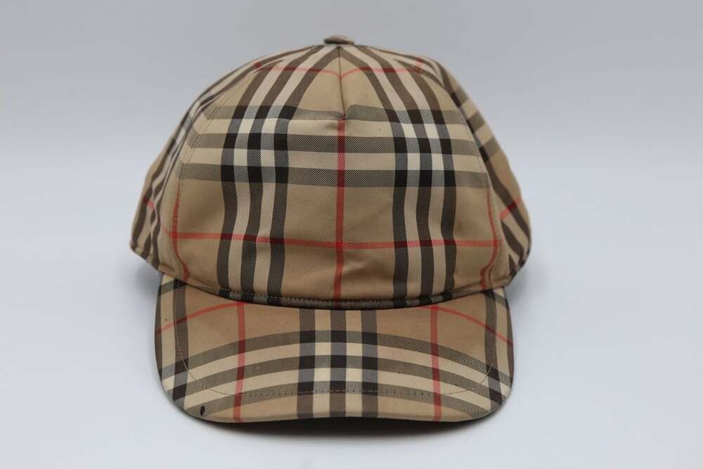 Burberry Vintage Check Baseball Cap Sand Beige
